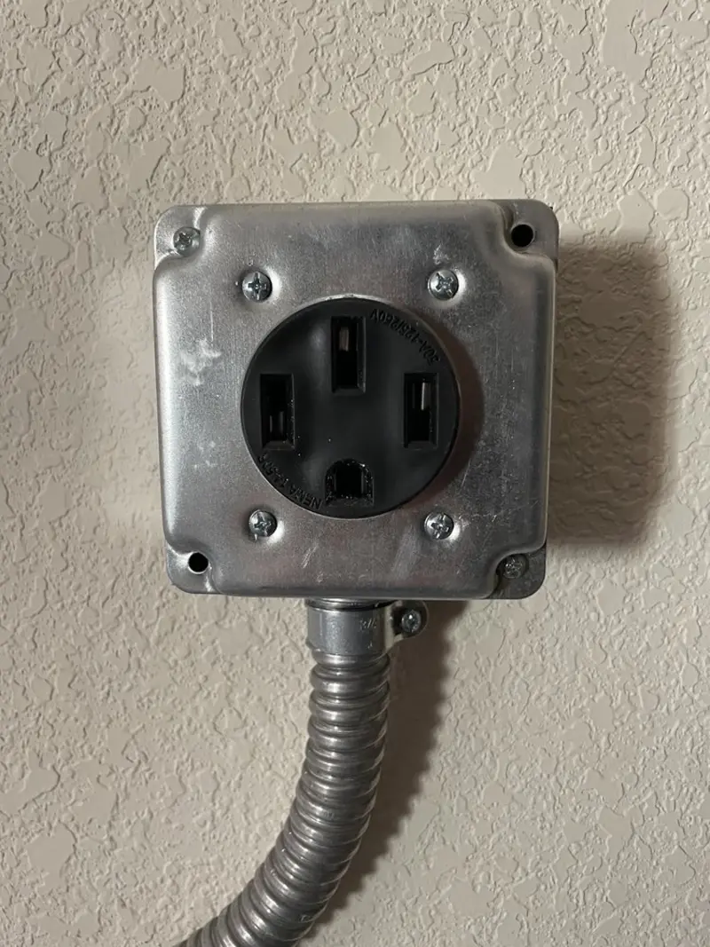NEMA 14-50 outlet installed for Smart Home Electrical in Erie