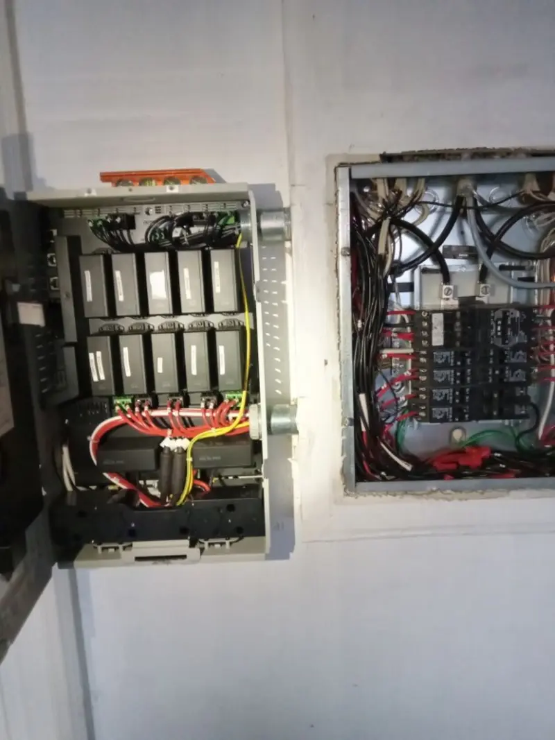 Electrical panel upgrade completed for Security Camera Wiring in Erie